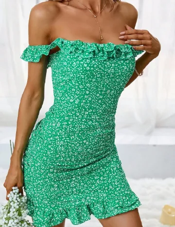 Rochie scurta SHEIN, verde
