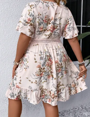 Rochie scurta SHEIN CURVE, floral print