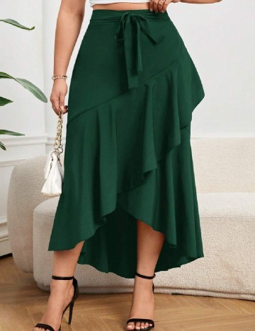 Fusta SHEIN CURVE, verde