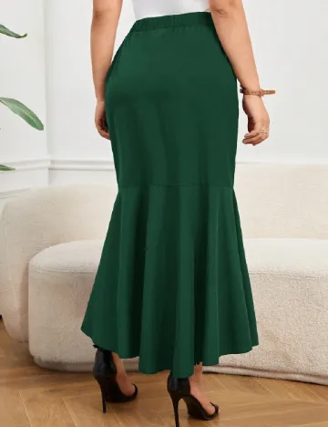 Fusta SHEIN CURVE, verde