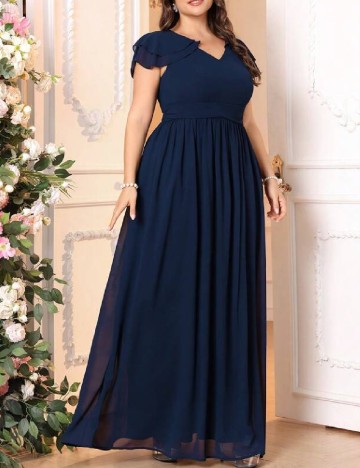 Rochie lunga SHEIN CURVE, bleumarin