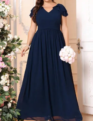 Rochie lunga SHEIN CURVE, bleumarin