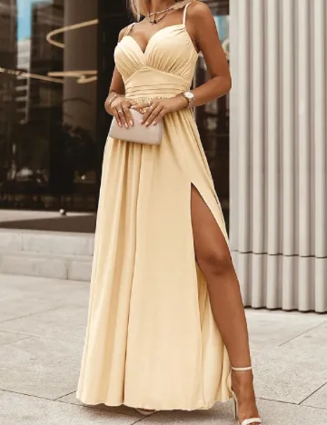 Rochie lunga SHEIN, crem