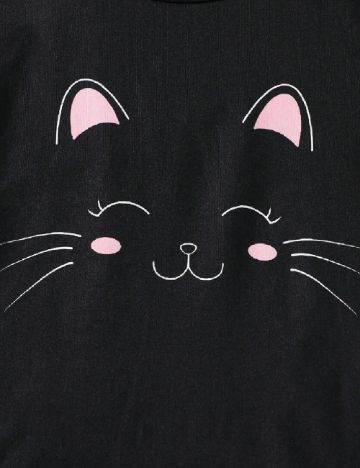 Pijama Shein Kids, negru/roz