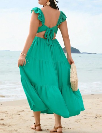 Rochie lunga SHEIN CURVE, verde