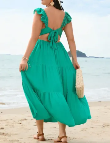 Rochie lunga SHEIN CURVE, verde