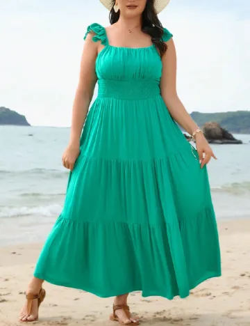 Rochie lunga SHEIN CURVE, verde