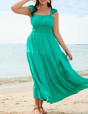 Rochie lunga SHEIN CURVE, verde