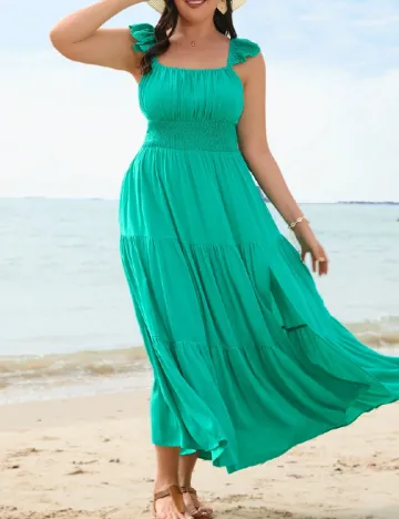 Rochie lunga SHEIN CURVE, verde