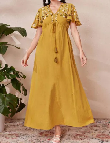 Rochie lunga SHEIN, mustar