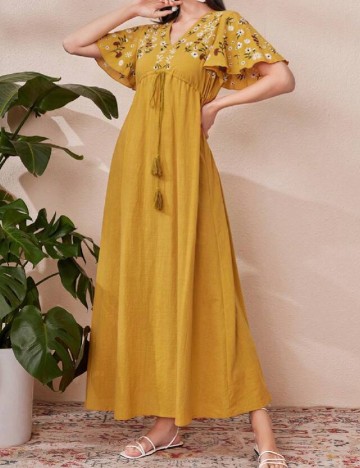 Rochie lunga SHEIN, mustar