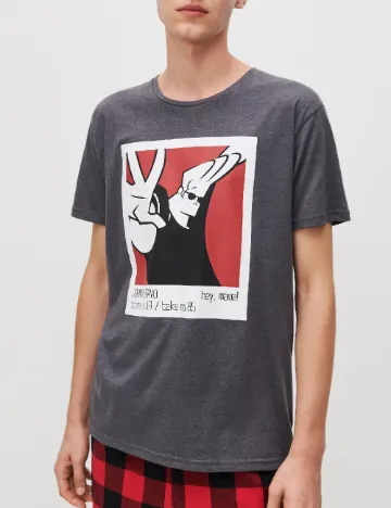 Pijama Reserved, gri/rosu