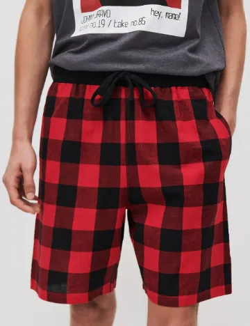 Pijama Reserved, gri/rosu