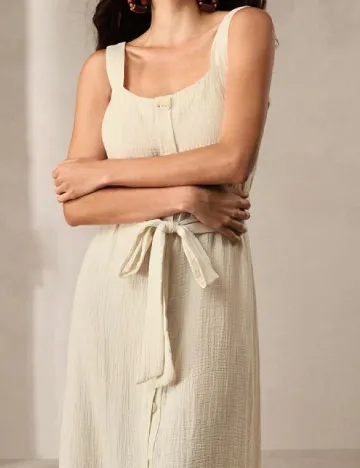 Rochie medie Anewsta, crem