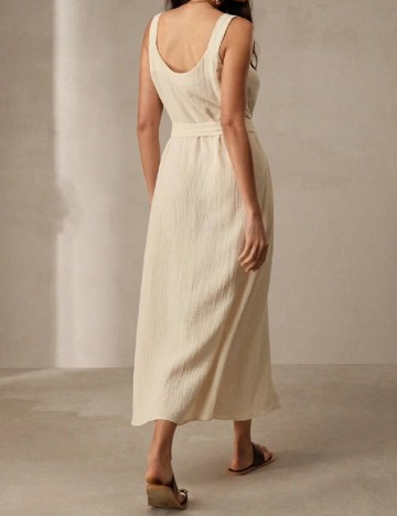 Rochie medie Anewsta, crem