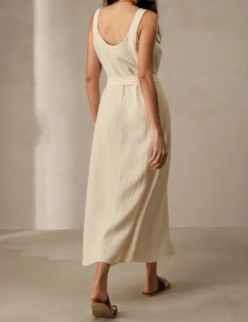 Rochie medie Anewsta, crem