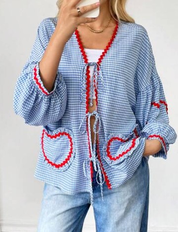 Bluza Oversize SHEIN, albastru