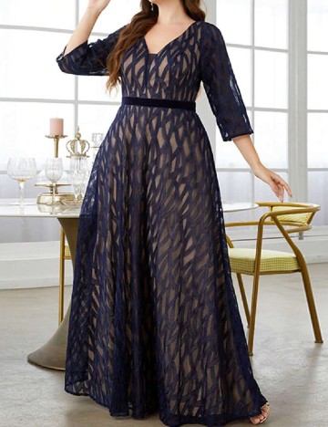 Rochie lunga SHEIN CURVE, albastru