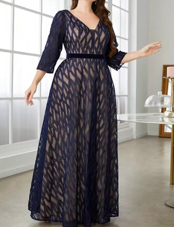 Rochie lunga SHEIN CURVE, albastru