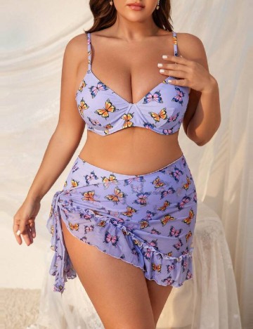 Costum de baie SHEIN CURVE, mov