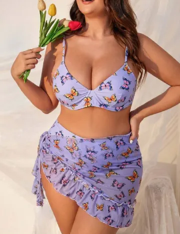 Costum de baie SHEIN CURVE, mov