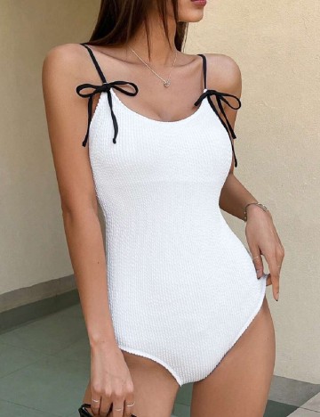 Costum de baie Dazy, alb