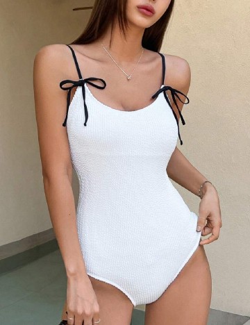 Costum de baie Dazy, alb