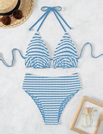 Costum de baie SHEIN, albastru
