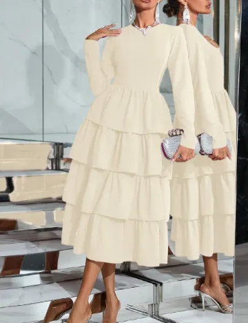 Rochie medie SHEIN, crem