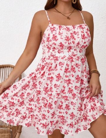 Rochie scurta SHEIN CURVE, roz