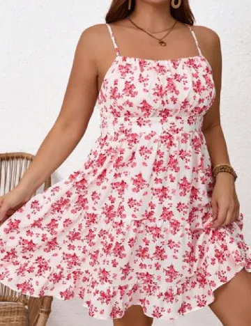 Rochie scurta SHEIN CURVE, roz