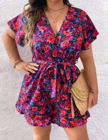 Salopeta SHEIN CURVE, floral print