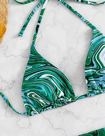Costum de baie SHEIN, verde