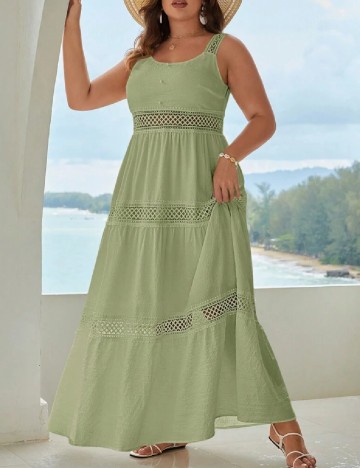 Rochie lunga SHEIN CURVE, verde