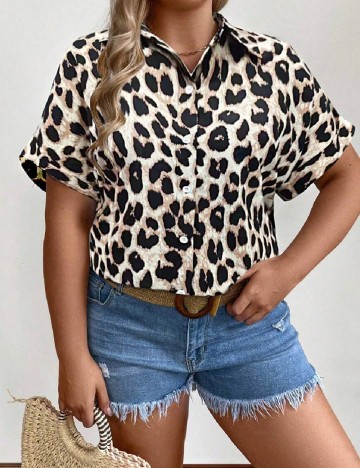Camasa SHEIN CURVE, animal print