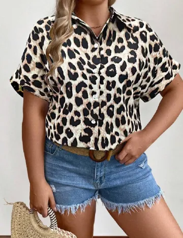 Camasa SHEIN CURVE, animal print