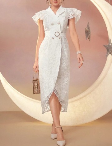 Rochie medie SHEIN, alb
