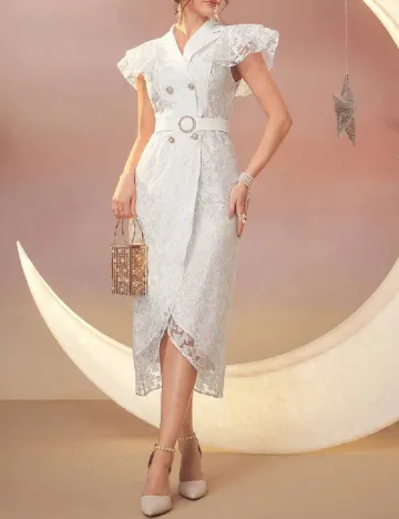 Rochie medie SHEIN, alb
