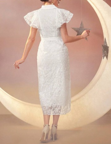 Rochie medie SHEIN, alb