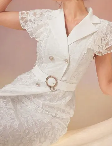 Rochie medie SHEIN, alb