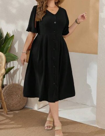 Rochie medie SHEIN CURVE, negru