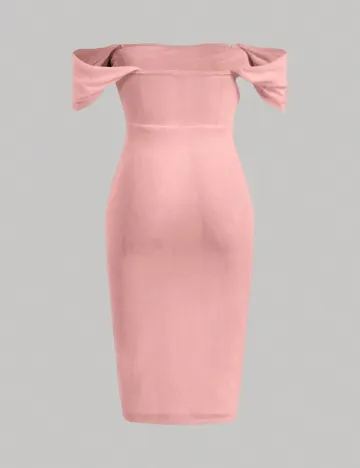 Rochie scurta SHEIN CURVE, roz pudra