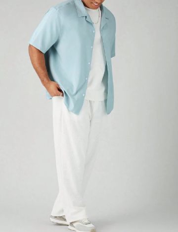 Camasa SHEIN Plus Size Men, turcoaz