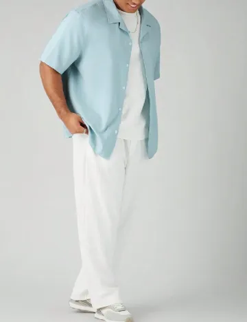 Camasa SHEIN Plus Size Men, turcoaz