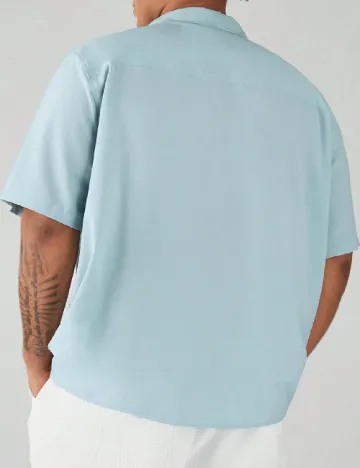 Camasa SHEIN Plus Size Men, turcoaz