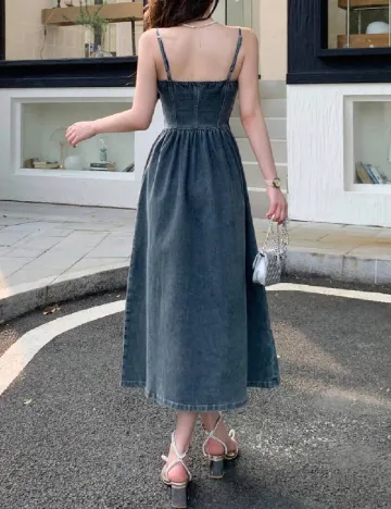 Rochie medie Dazy, albastru