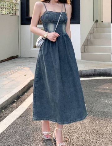 Rochie medie Dazy, albastru