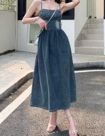 Rochie medie Dazy, albastru
