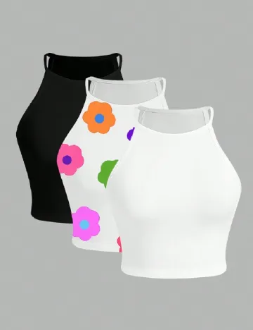 Set topuri 3 bucati SHEIN CURVE, mix culori