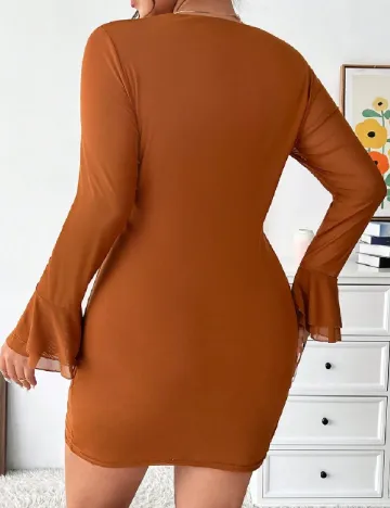 Rochie scurta SHEIN CURVE, maro